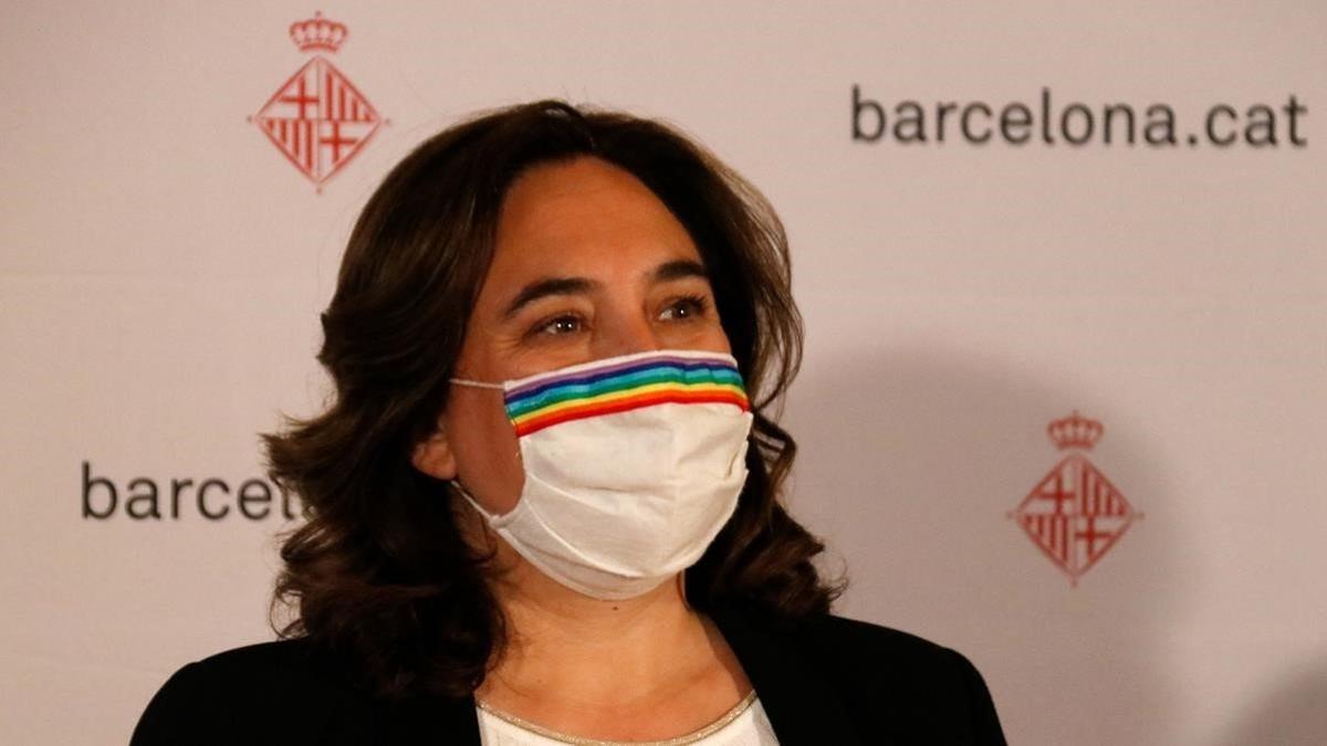 Ada Colau, en la rueda de prensa de este miércoles 15 de julio