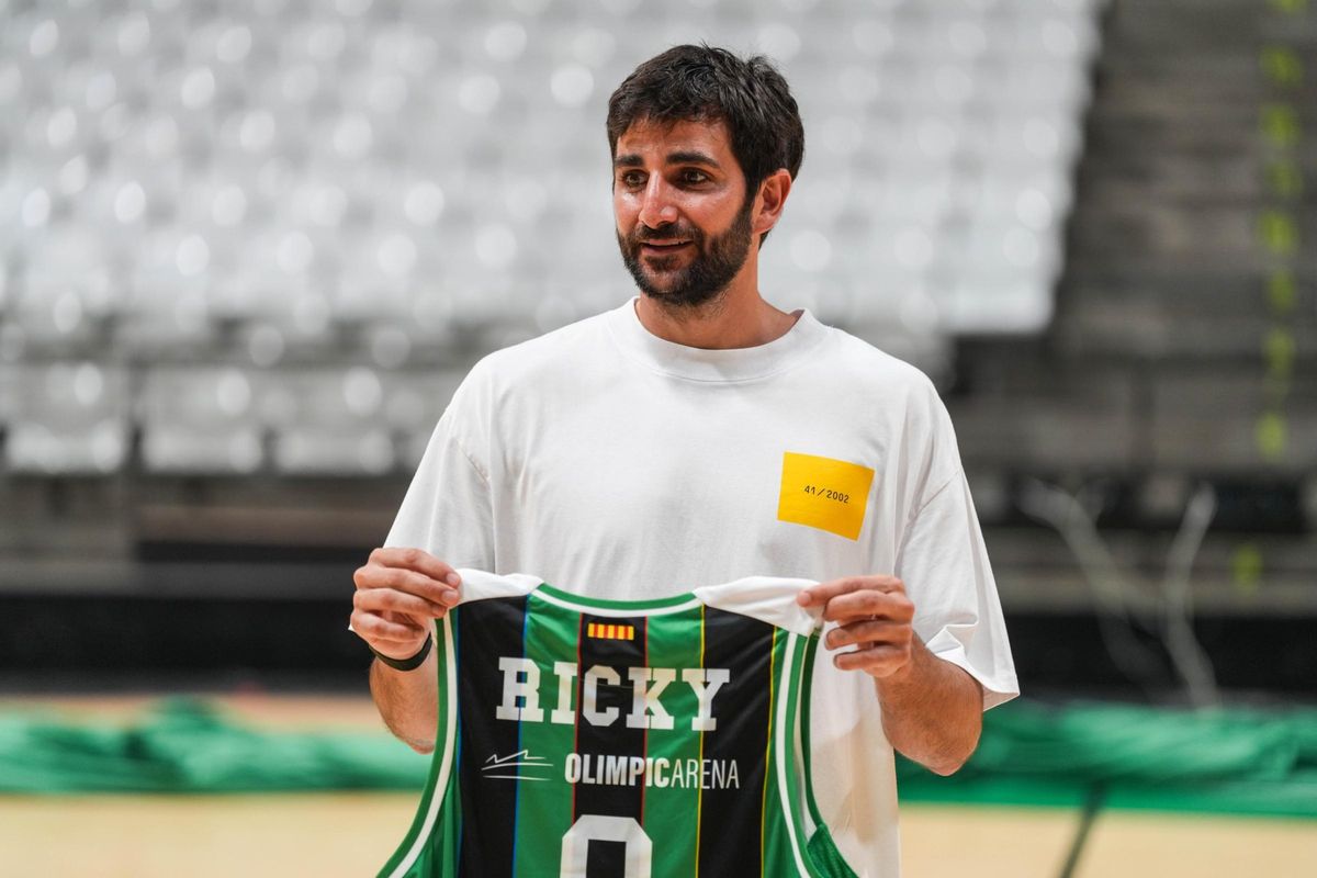 Ricky Rubio durante su presentación con La Penya Ricky Rubio durante su presentación con La Penya
