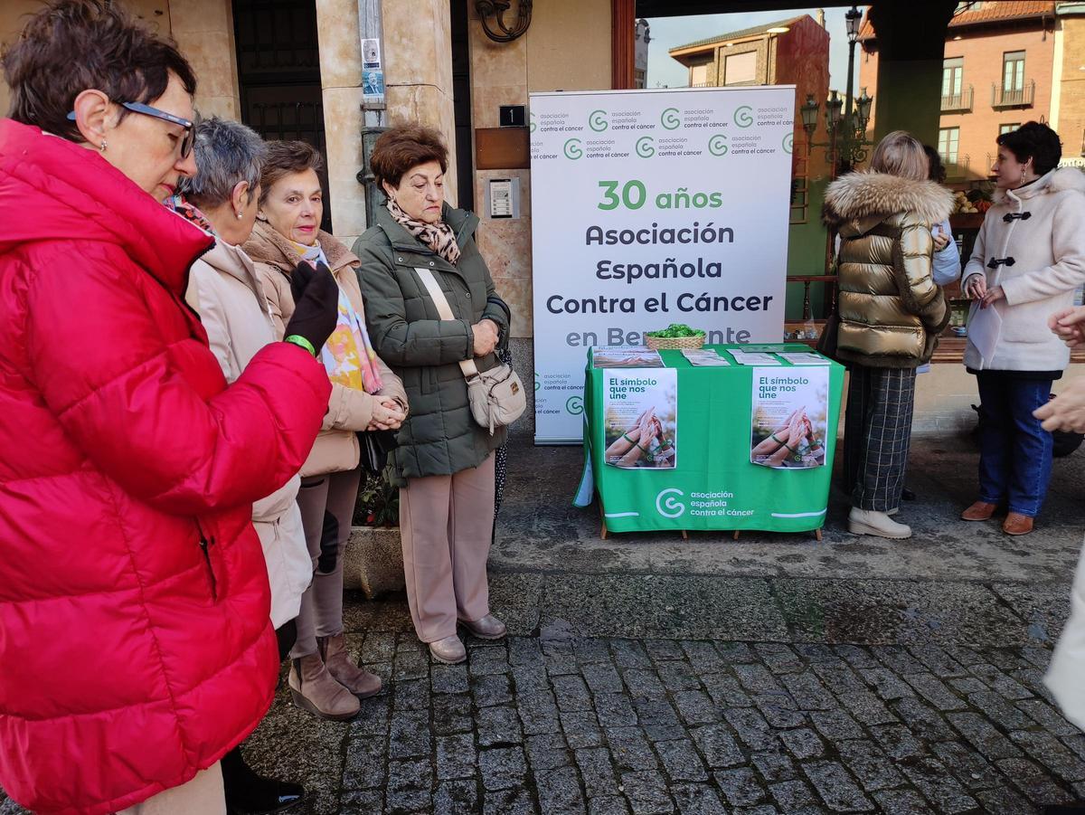 La AECC de Benavente ha salido hoy a la calle en el Día Mundial contra el Cáncer.
