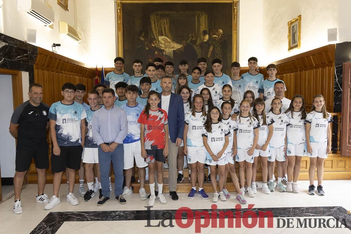 Recepción de los equipos de fútbol de las Escuelas Municipales de Caravaca que han conseguido ascenso