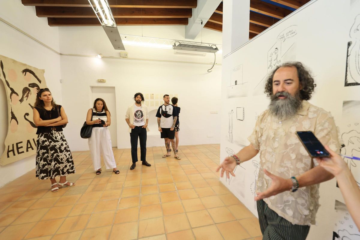 Sergio Sancho, ayer en la presentación del Programa OFF de la feria CAN Art Ibiza.