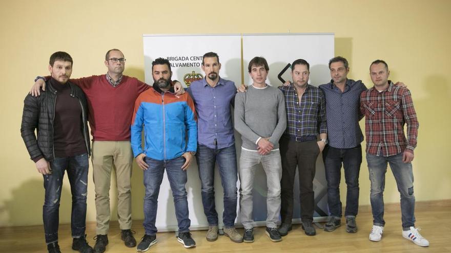 Los integrantes de la Brigada que participaron en el rescate de Málaga.