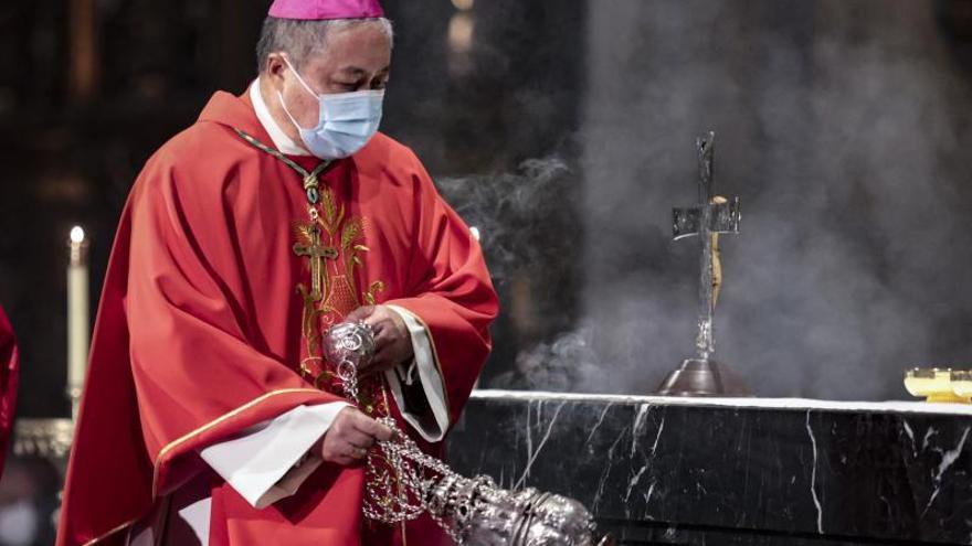 Bernardito Cleopas, durante la misa.