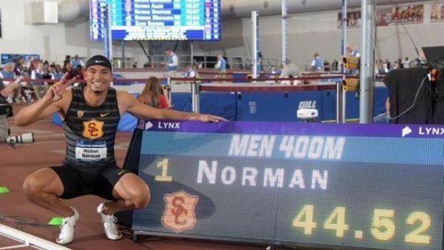 Norman bate el récord del mundo de 400 en ‘indoor’