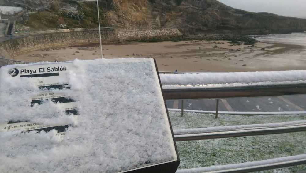 Llanes, de postal bajo el manto blanco: costa de Barru y Niembru