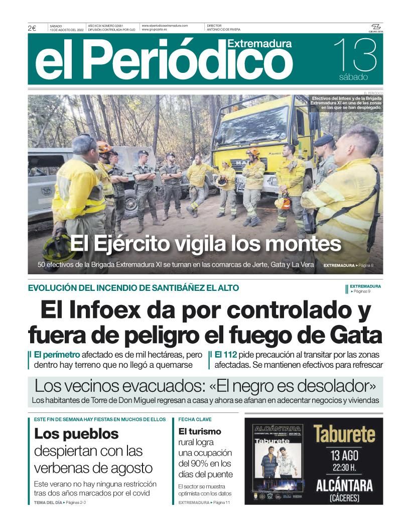 Consulta la portada correspondiente al día 13 de agosto del 2022