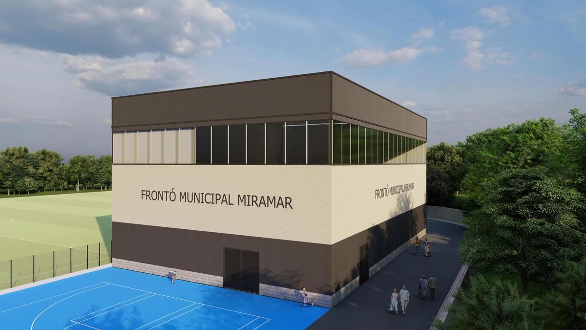 Una imagen virtual del futuro frontón cubierto.