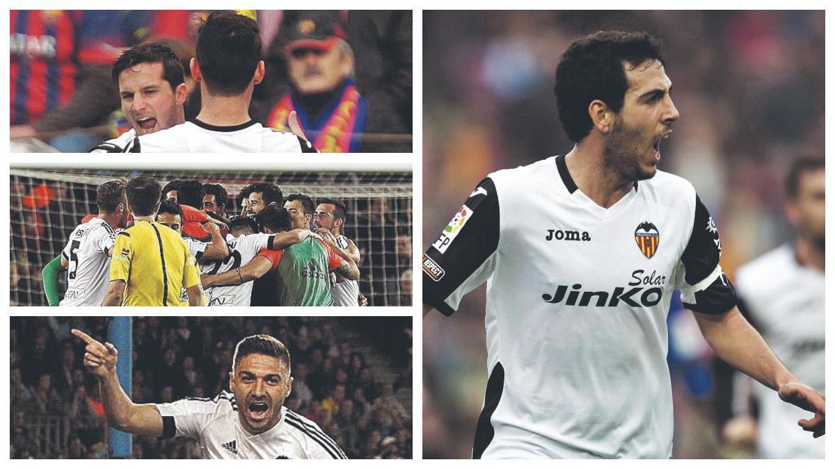 Victorias del Valencia en el Camp Nou en momentos complicados en 2014 y 2016