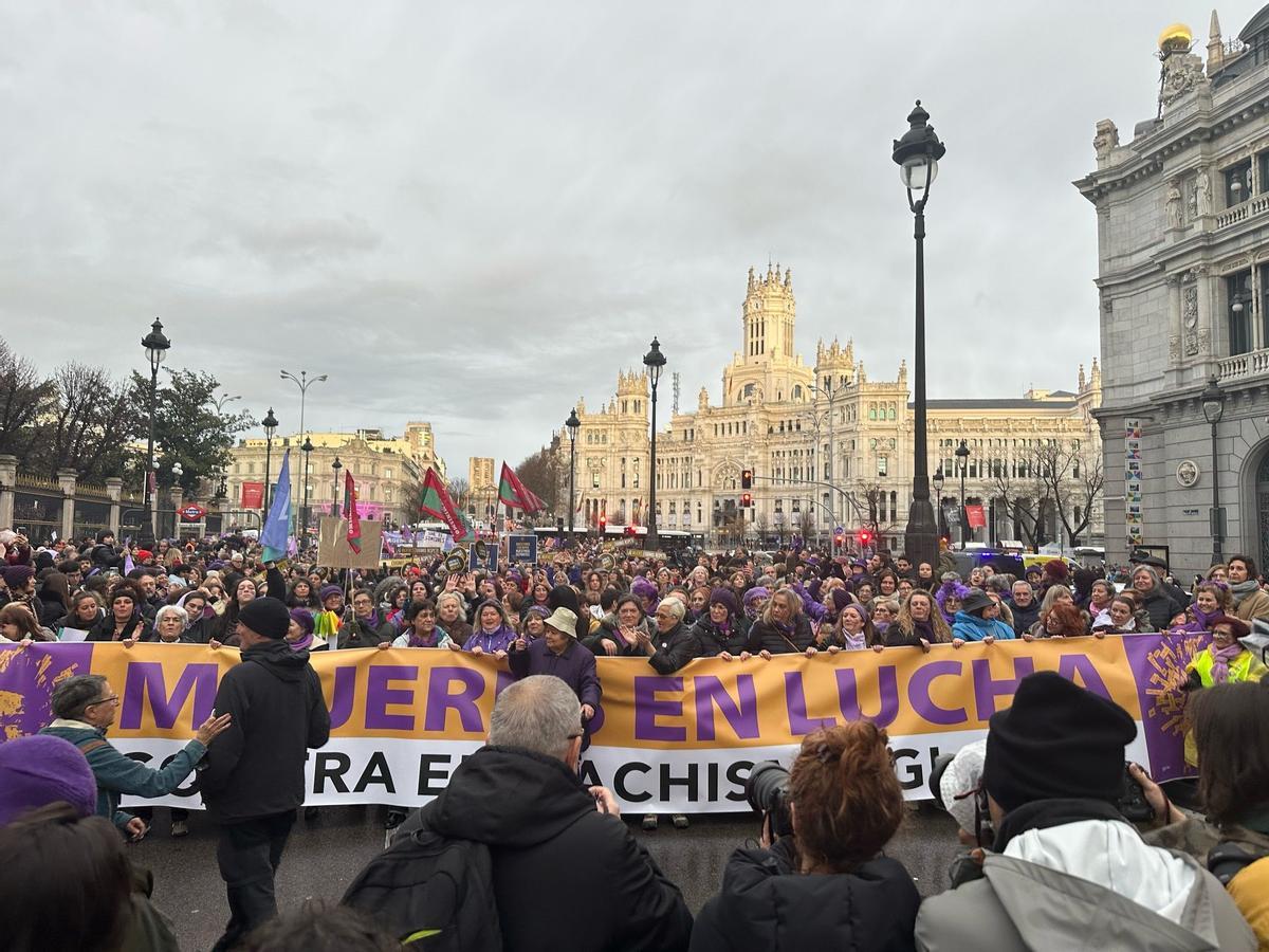 Marcha del Movimiento Feminista de Madrid por el 8M.
