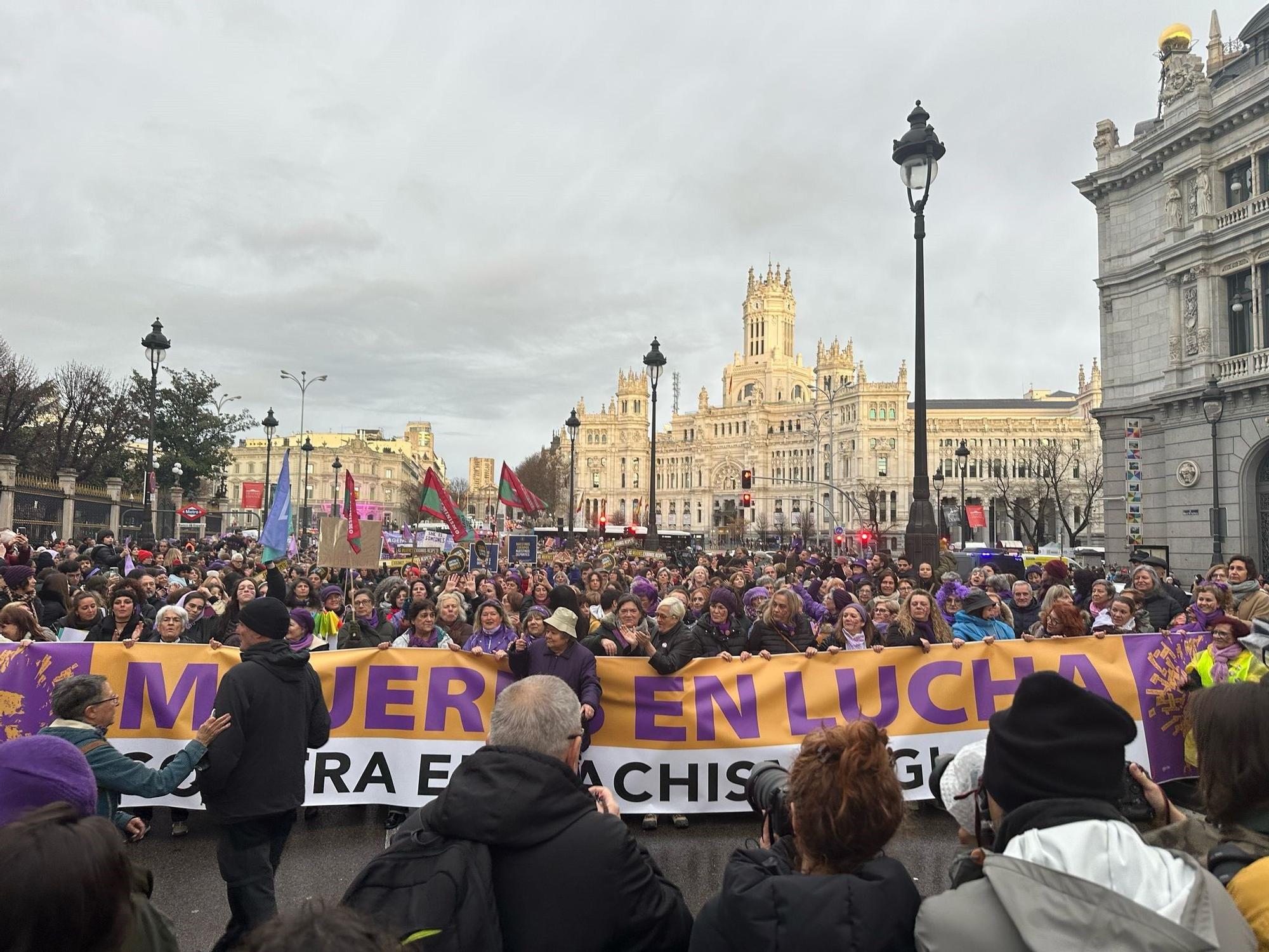 Marcha del Movimiento Feminista de Madrid por el 8M, el 8 de marzo de 2025.