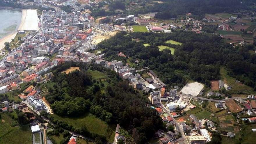 Vista aérea del centro urbano de Sada.