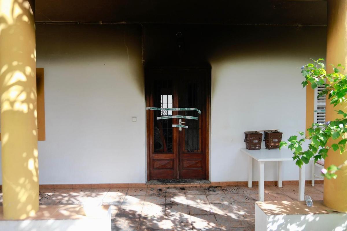 La vivienda incendiada en ses Païsses