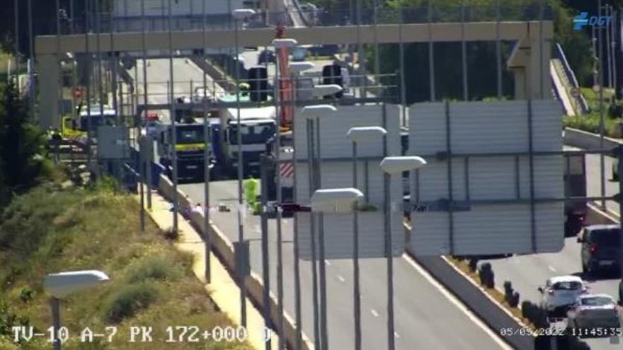 Imagen de una cámara de tráfico de la zona donde se ha producido el accidente.