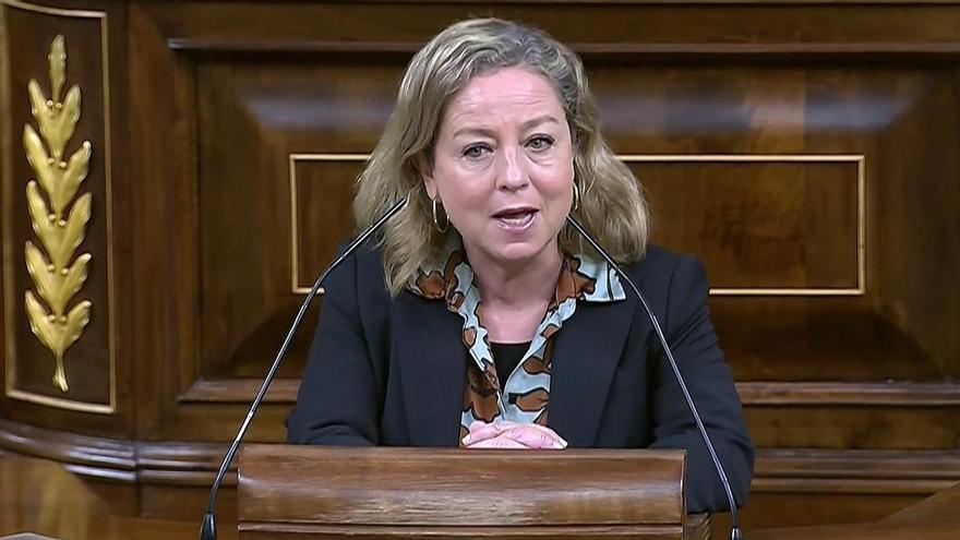 La llamada a la calma de Ana Oramas durante un pleno del Parlamento de Canarias