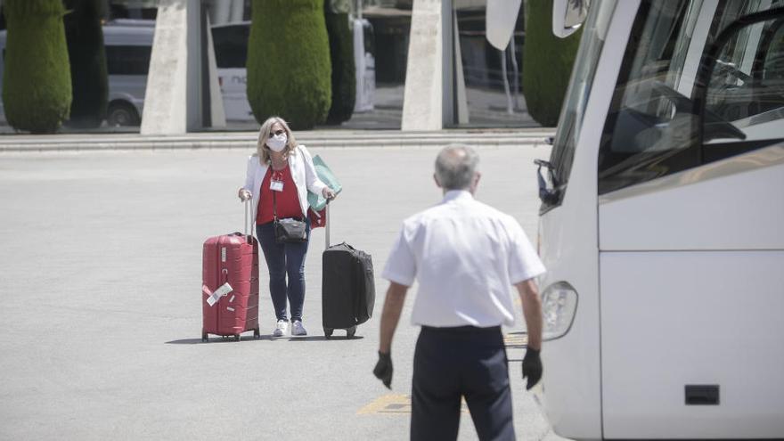 Ankunft am Flughafen Mallorca im März 2021.