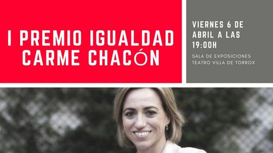 La secretaria de Mujer del PSOE de Torrox, María José González, ha anunciado la creación del premio &#039;Carme Chacón&#039;.