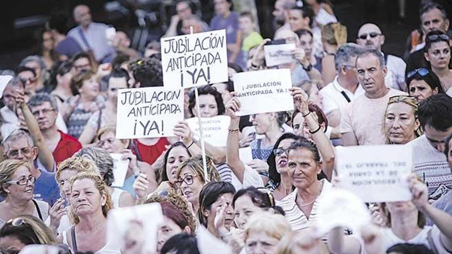 Imagen de una manifestación de camareras de piso celebrada en Palma.