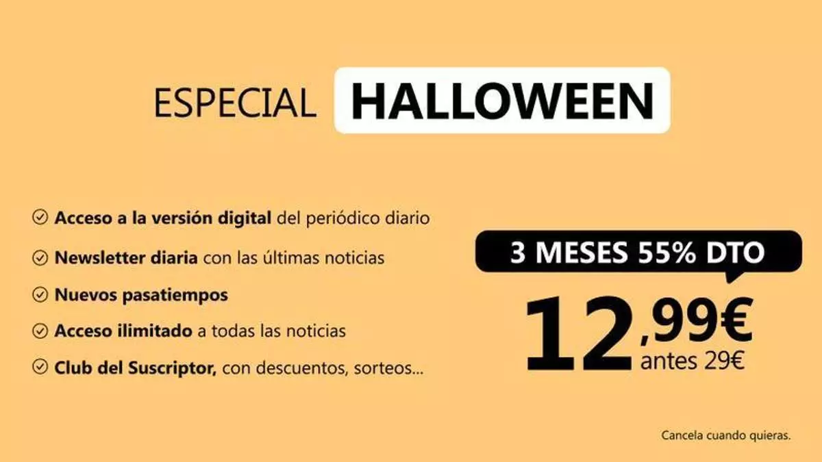 El auténtico susto de este Samaín sería perderte esta oferta: tres meses de La Opinión A coruña por 12,99 €