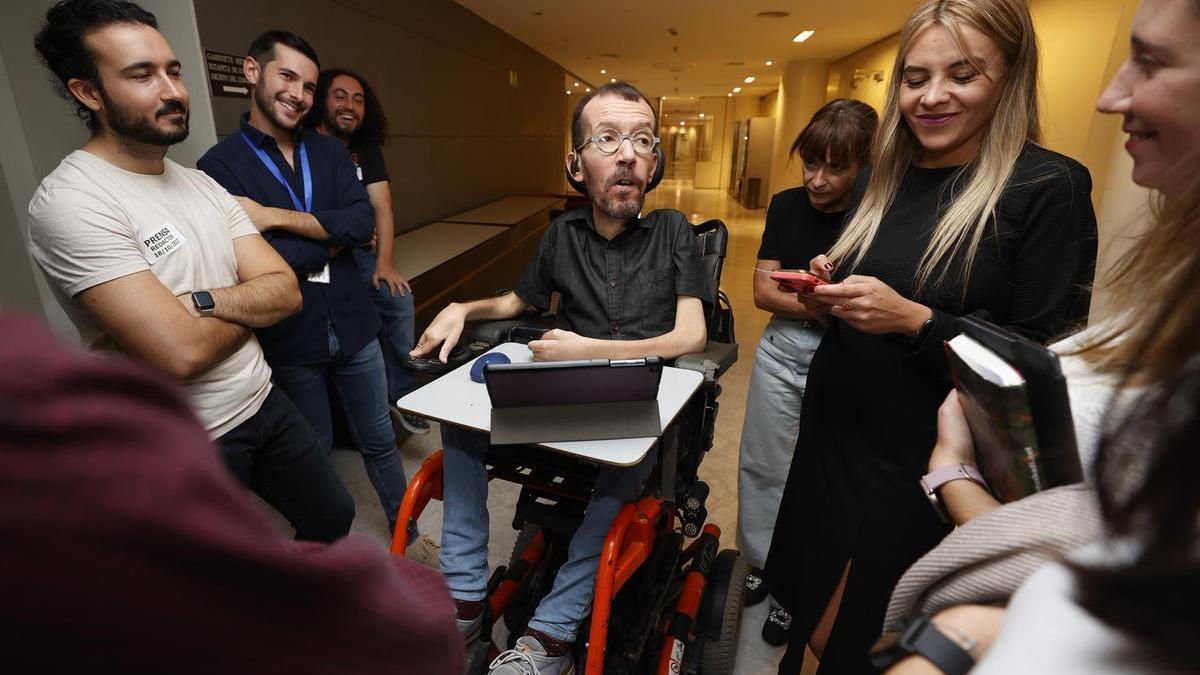 Pablo Echenique en el Congreso de los Diputados.