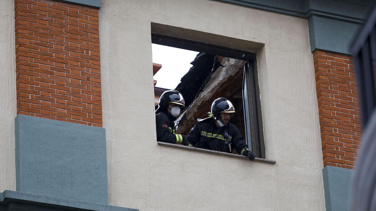 Derrumbe en el interior del colegio San Vicente de Paul