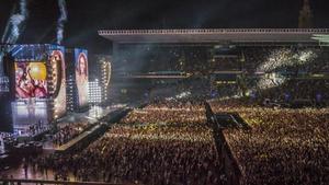 Concierto de Beyoncé en el estadio olímpico de Montjuïc, en el 2016.