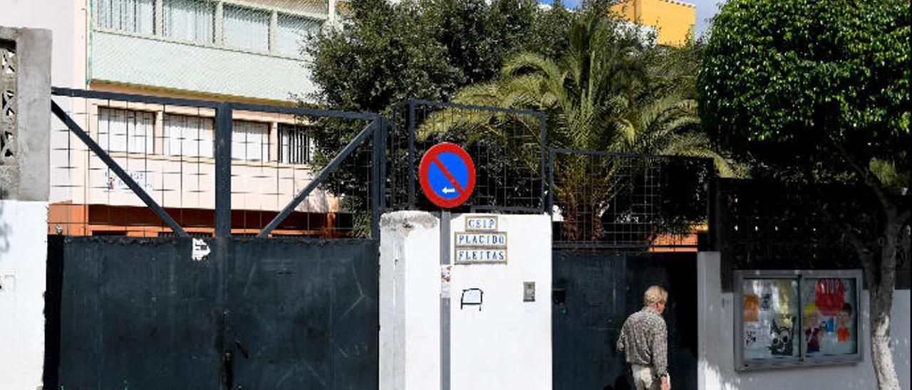 Fachada del colegio Plácido Fleitas, en el barrio de San Juan.