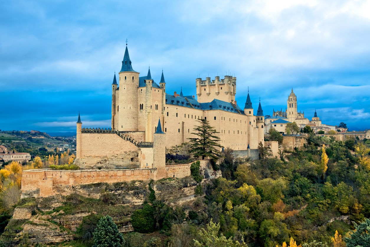Vista del Alcázar de Segovia.