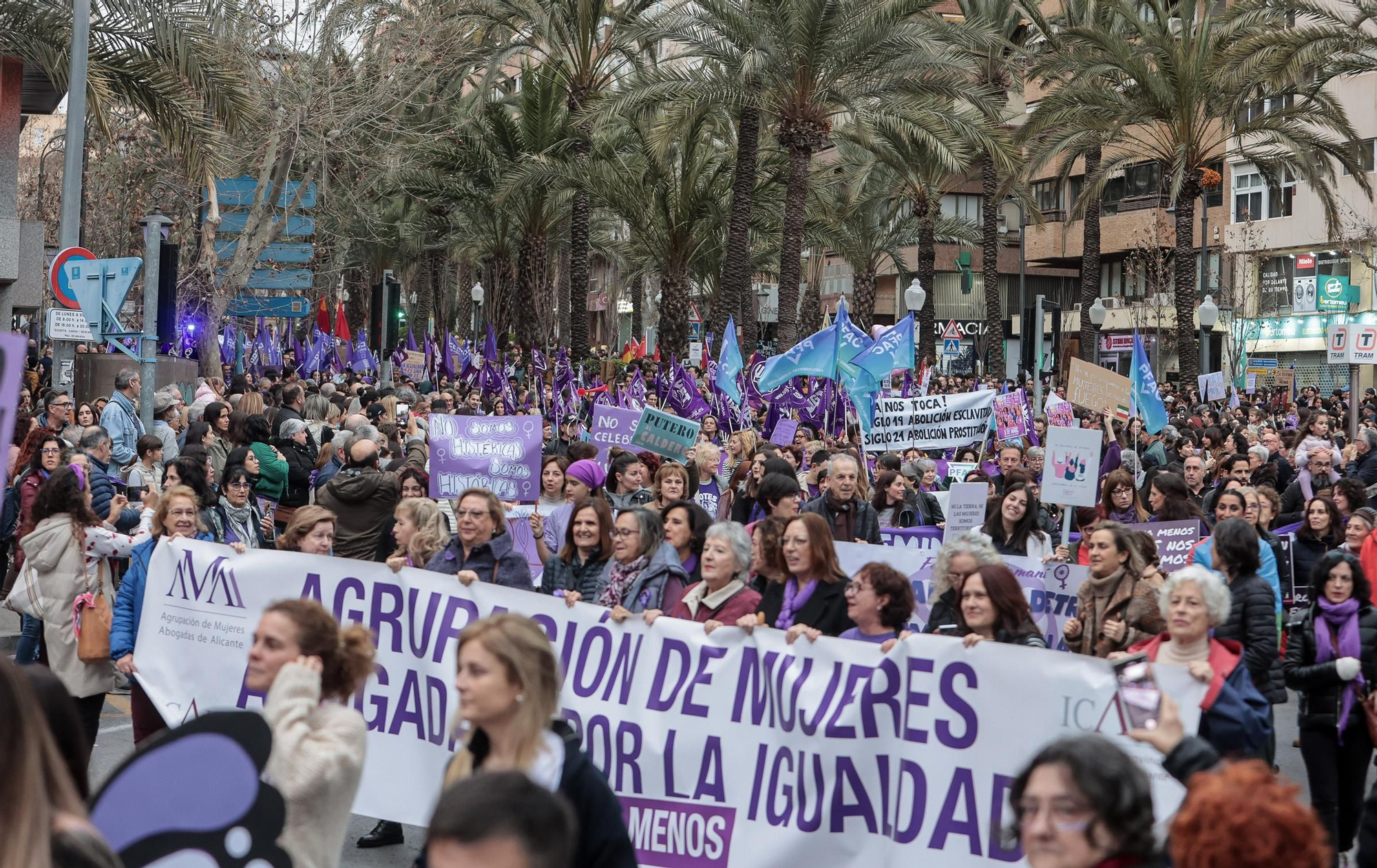 Marcha 8M en Alicante, día de la Mujer