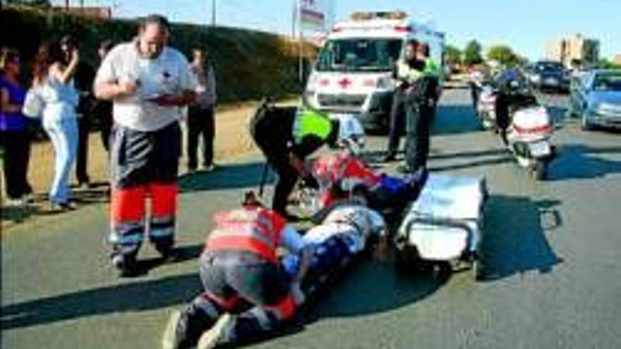 Herido el conductor de una moto