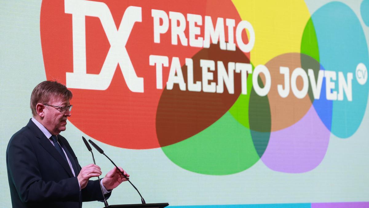 El president de la Generalitat Valenciana, Ximo Puig, en el evento de Talento Joven.