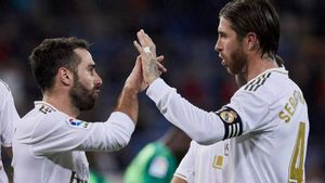 Dani Carvajal y Sergio Ramos, en un partido con el Real Madrid