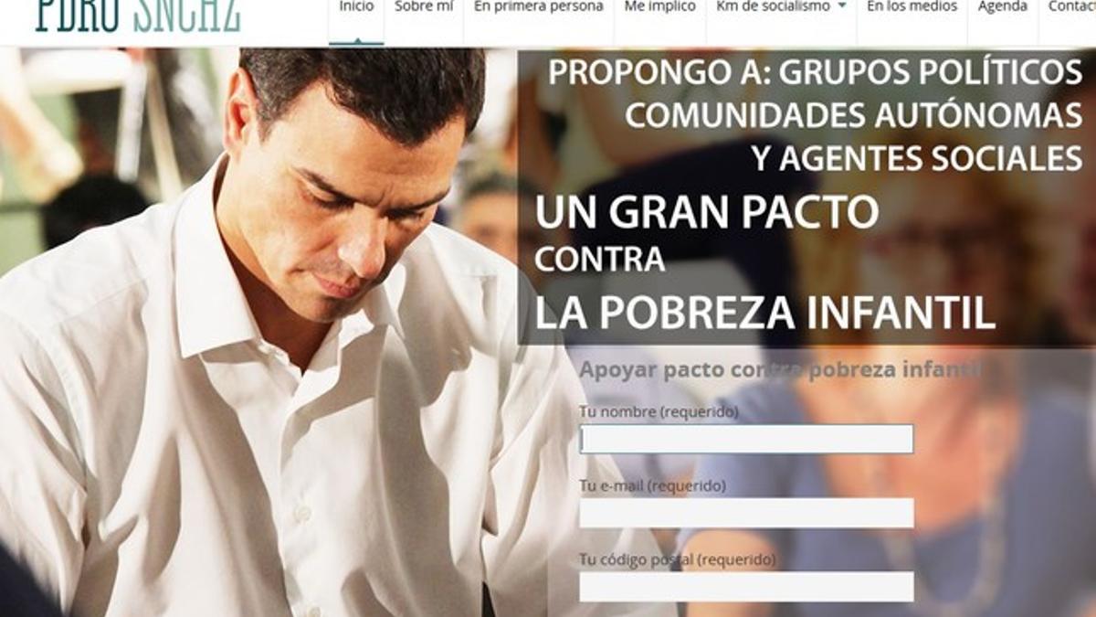 La nueva página web de Pedro Sánchez