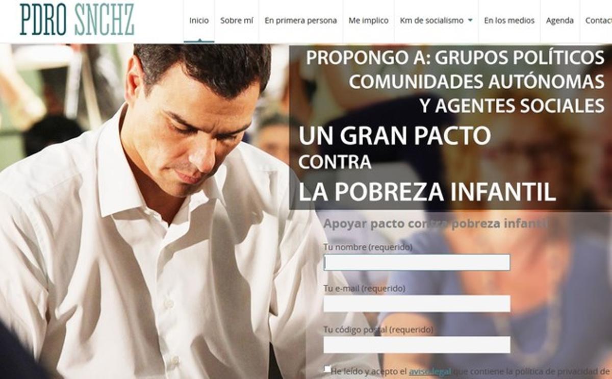 La nova pàgina web de Pedro Sánchez La nova pàgina web de Pedro Sánchez