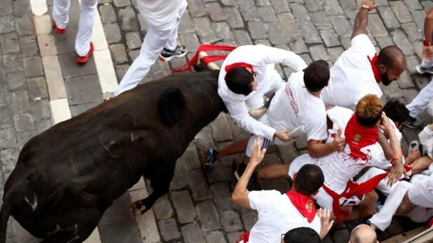 Peligro y velocidad en el séptimo encierro de San Fermín