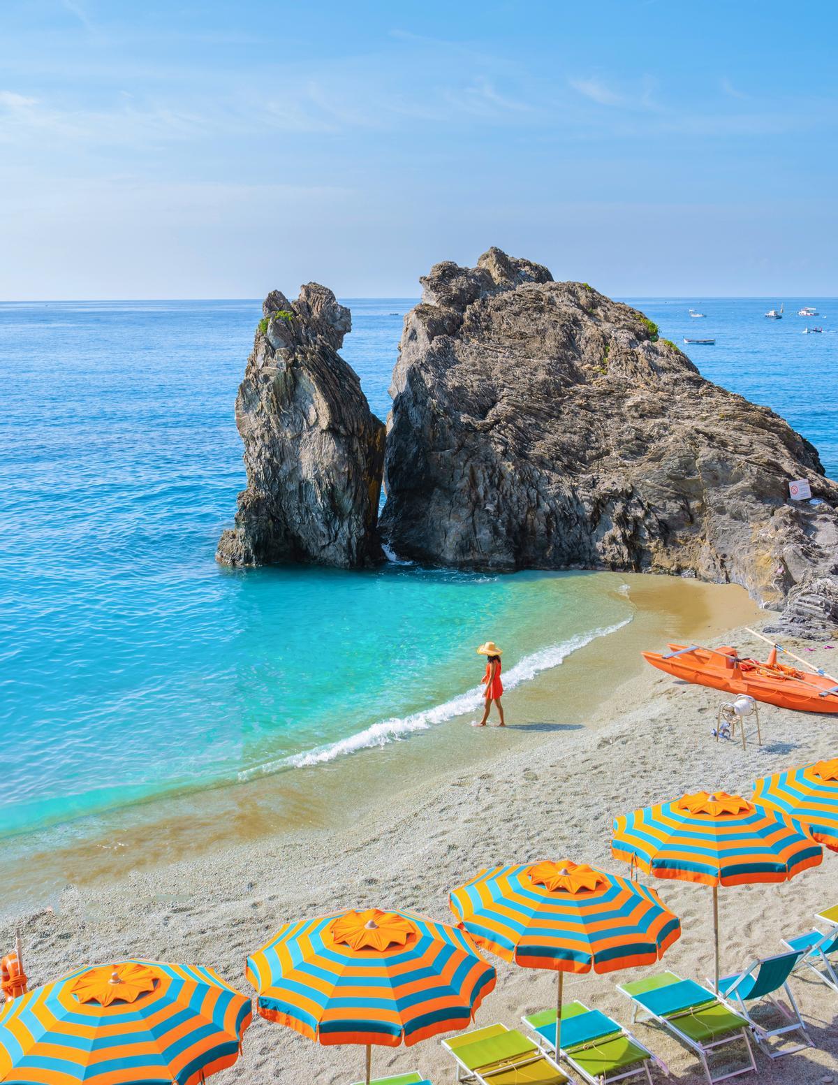 Las aguas de Monterosso al Mare son cristalinas.