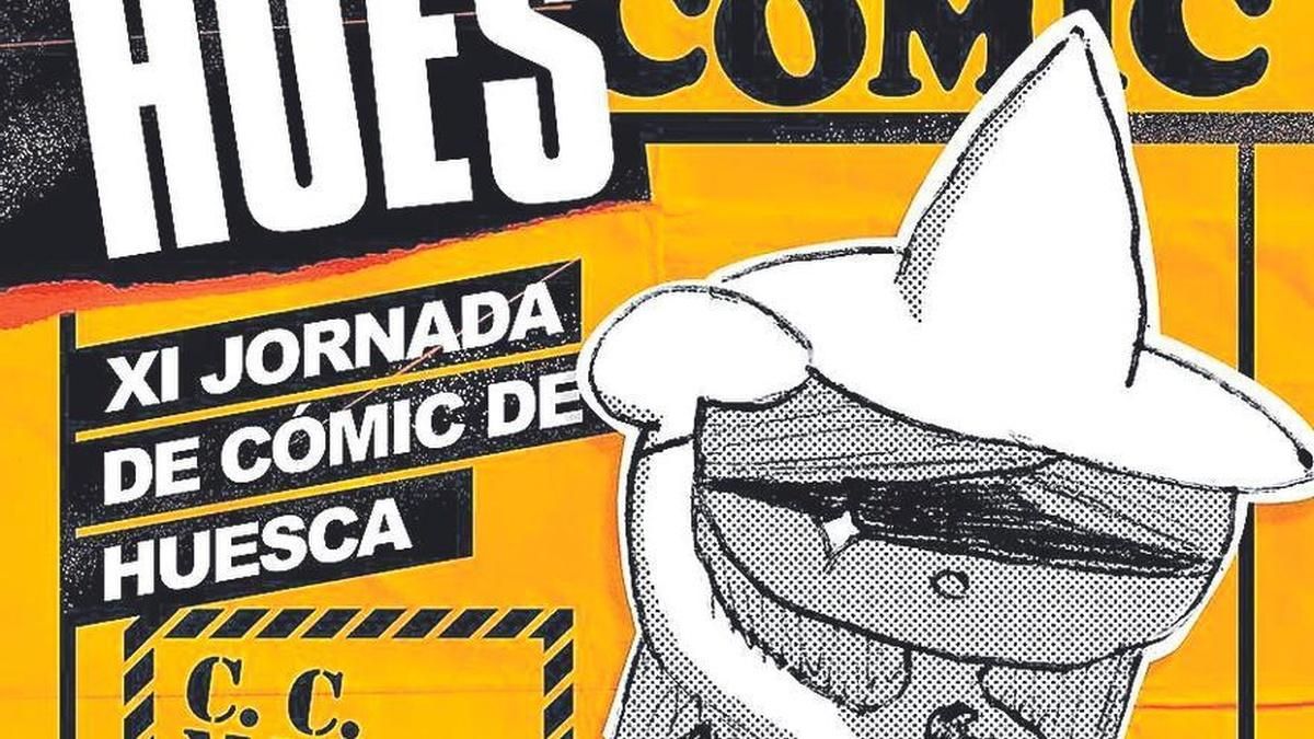 Fragmento del cartel anunciador de esta nueva edición del Huescómic