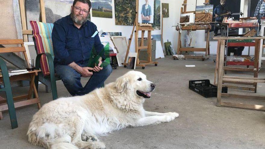 El pintor aragonés Pepe Cerdá expone sus paisajes y retratos en la Casa de Vacas de Madrid