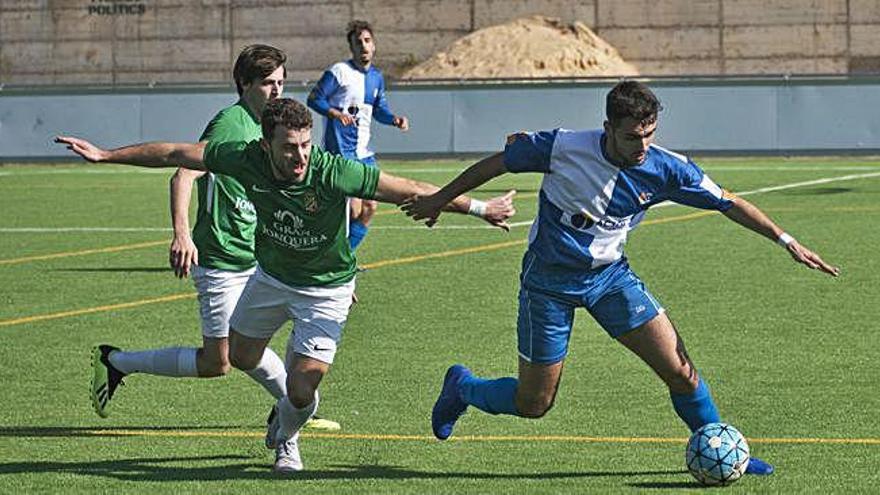 Nil Pàmies, en una foto d&#039;arxiu del partit contra el Can Vidalet.