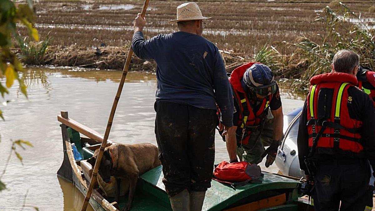 Operativo de búsqueda de cadáveres en el Puerto de Catarroja (Valencia).