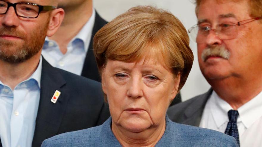 Angela Merkel tras su triunfo en Alemania.