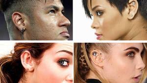 De izquierda a derecha, y de arriba a abajo, Neymar, Rihanna, Miley Cyrus y Cara Delevigne.