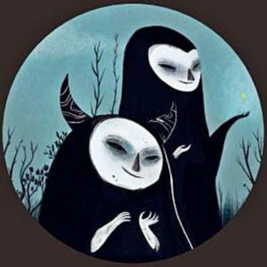 Dos de las brujas salidas de la imaginación de Laura Pérez.