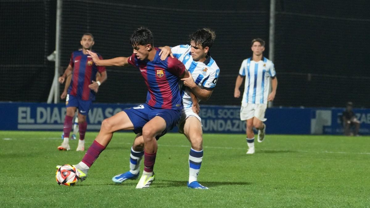 El filial azulgrana no logró puntuar en su visita a Zubieta