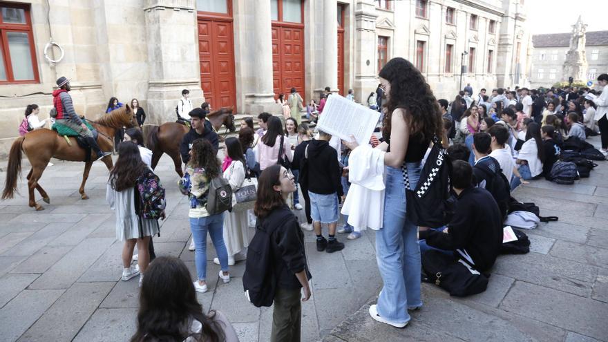 Los estudiantes de Compostela, ante el reto de la EBAU