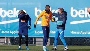 Dembélé se ejercitó con normalidad en el último entrenamiento