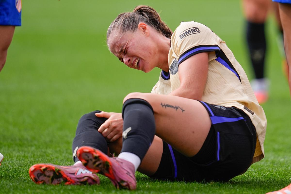 Ewa Pajor se lesiona ante el Atlético de Madrid