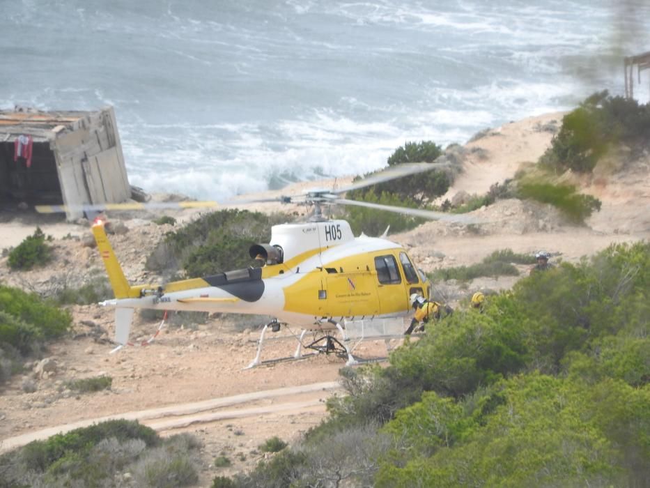 Extinguido el incendio en la Mola de Formentera.