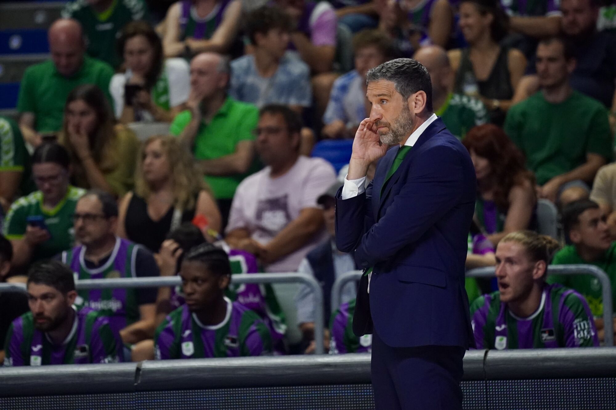 Cuartos de final de la Liga Endesa entre el Unicaja y el Barça