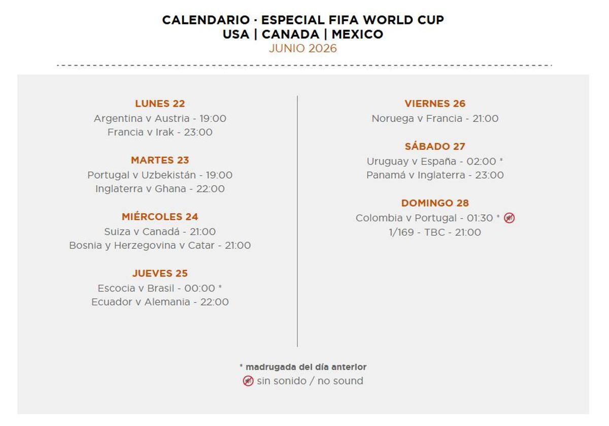 Calendario Especial 'Fifa World Cup' en 'The Irish Rover'