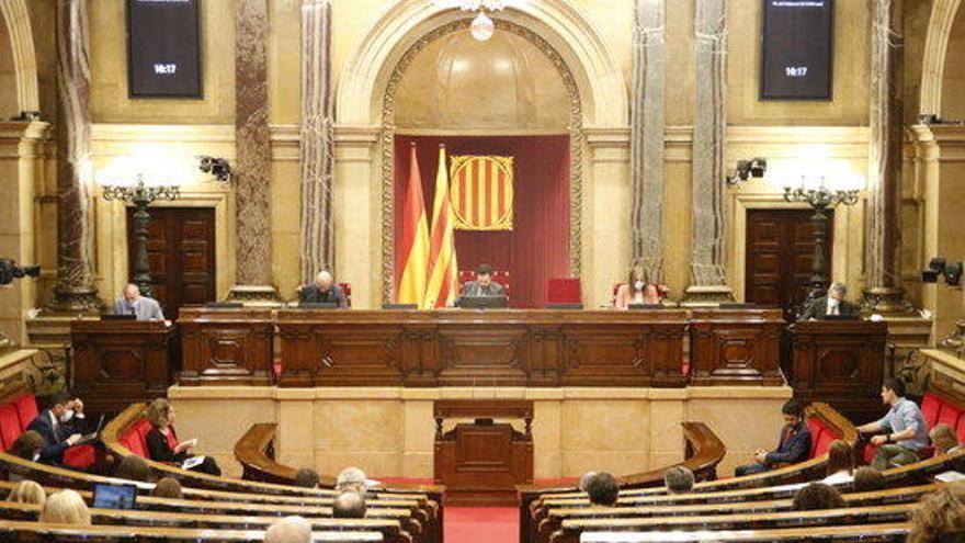 L&#039;hemicicle del Parlament durant un ple.